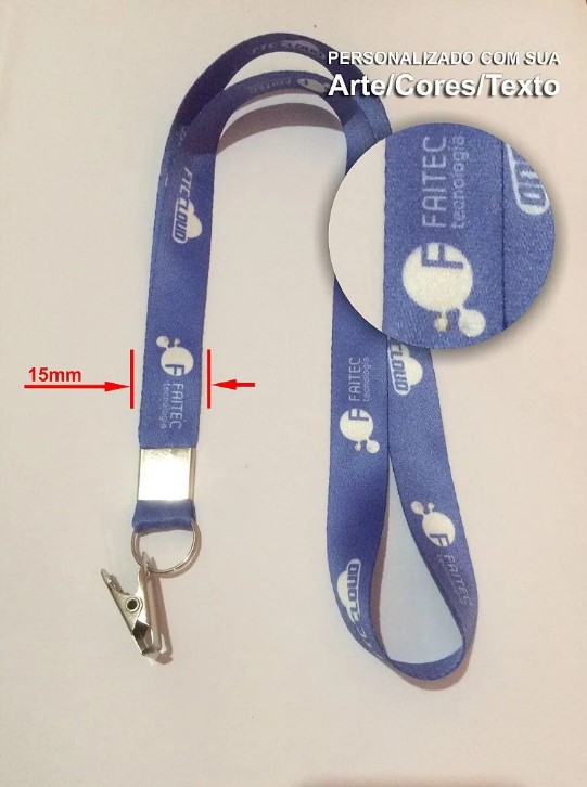 Cordão para crachá com personalização