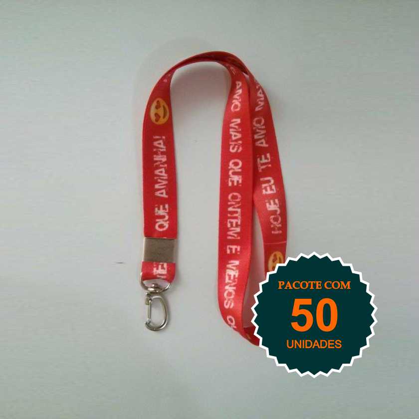 Cordão para crachá personalizado